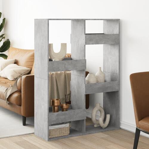 Rumdeler 100x33x135 cm konstrueret træ betongrå