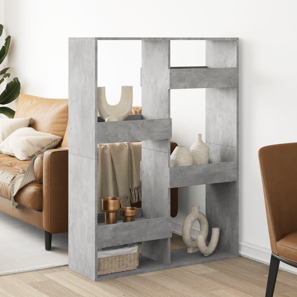 Rumdeler 100x33x135 cm konstrueret træ betongrå