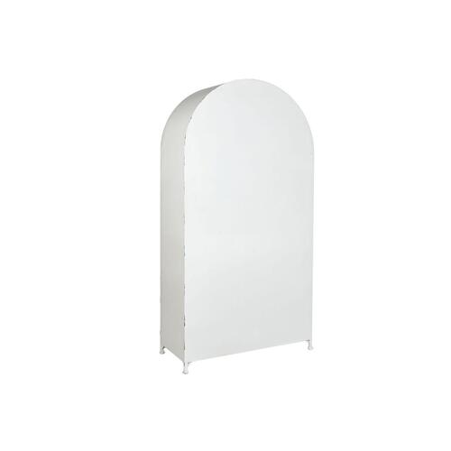 Vitrineskab i metal, hvid - 91 × 36,5 × 172 cm