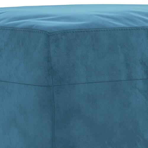 3 personers sofa med puder velour blå