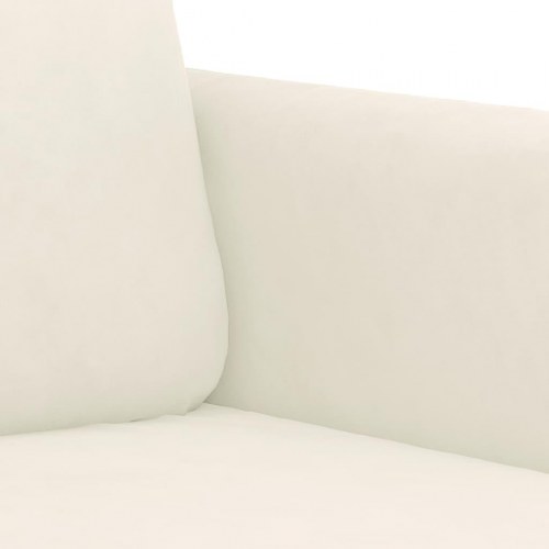 2-personers sofa 120 cm i velour - cremefarvet