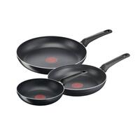 Sæt stegepander Tefal B5569153 Sort Aluminium (3 enheder)