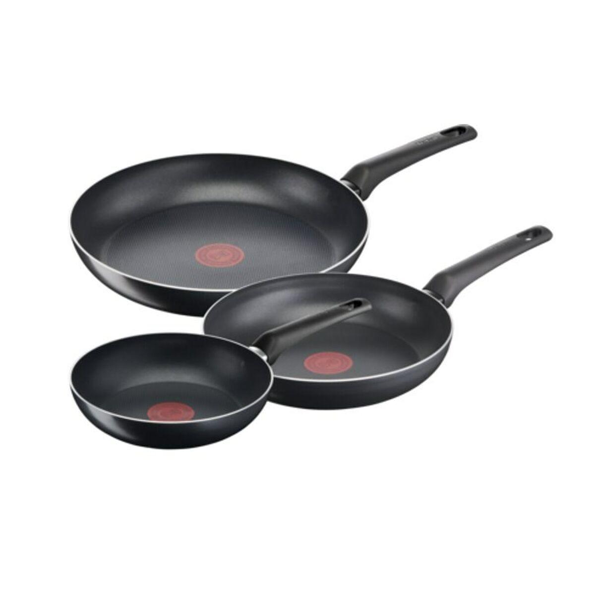 Sæt stegepander Tefal B5569153 Sort Aluminium (3 enheder)