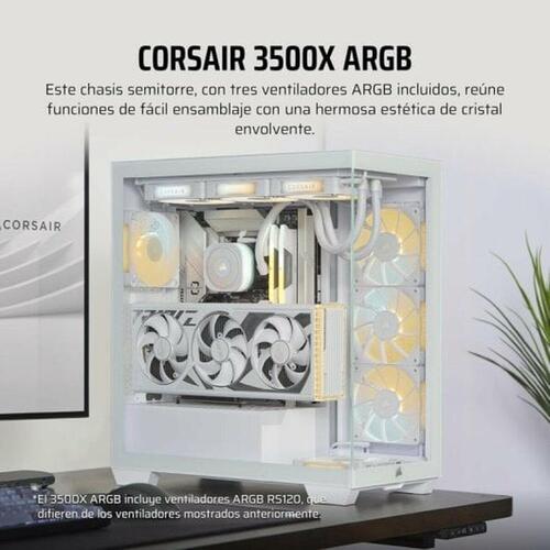 ATX Semi-tårn kasse Corsair 3500X Hvid