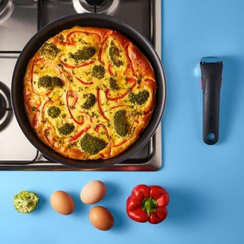 Sæt stegepander Tefal L1539143 Sort Aluminium 3 Dele 2 enheder Ø 24 cm Ø 28 cm