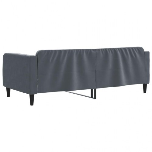 Daybed 90x200 cm i velour - mørkegrå sovesofa