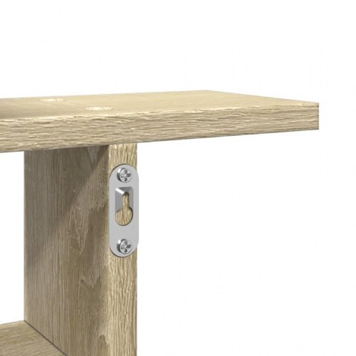 Væghængte hylder - 2 stk. 38×12×38 cm i konstrueret træ, sonoma-eg