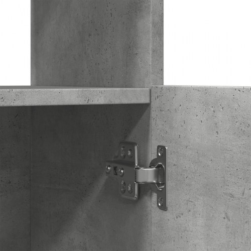 Højskab/reol 63×33×180 cm i konstrueret træ - betongrå
