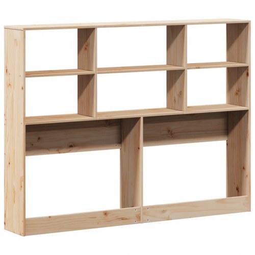 Sengegavl med opbevaring 150 cm massivt fyrretræ