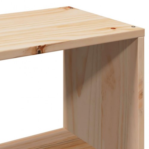 Sengegavl med opbevaring 100 cm massivt fyrretræ