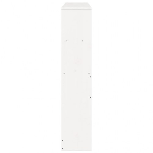 Sengegavl med opbevaring 140 cm - massivt fyrretræ, hvid