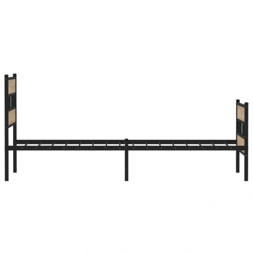 Sengeramme uden madras 100 x 190 cm - sort/sonoma-eg