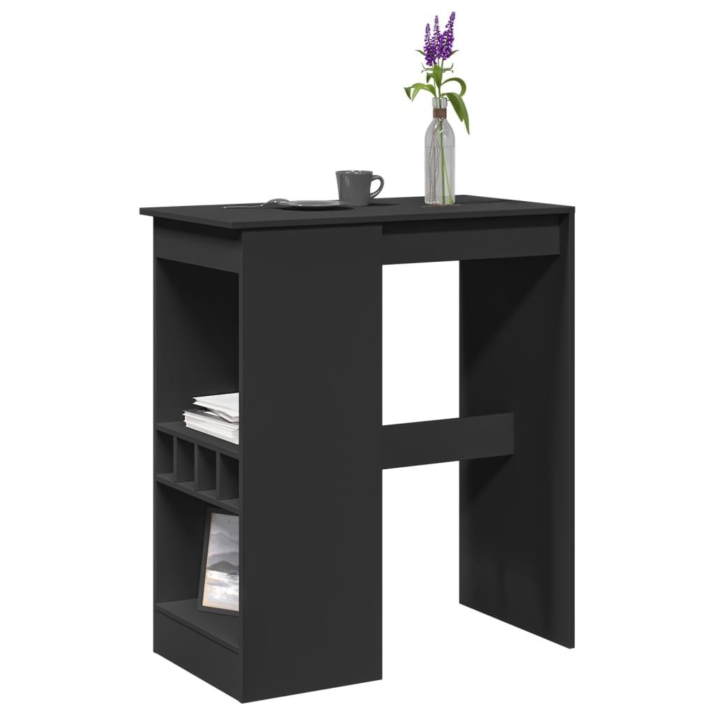 Barbord Med Stativer 90x47 5x103 Konstrueret Træ Sort