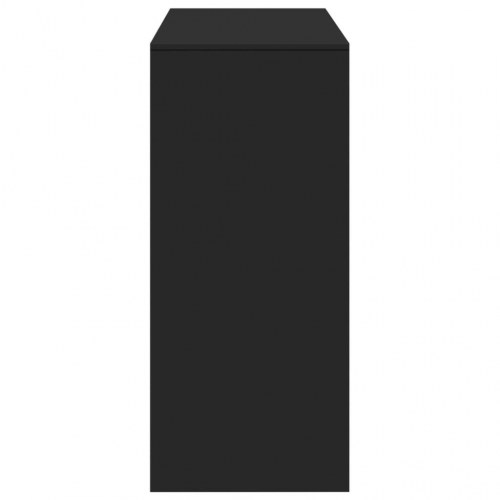 Barbord med 4 opbevaringsrum - sort, 124 x 46 x 103,5 cm