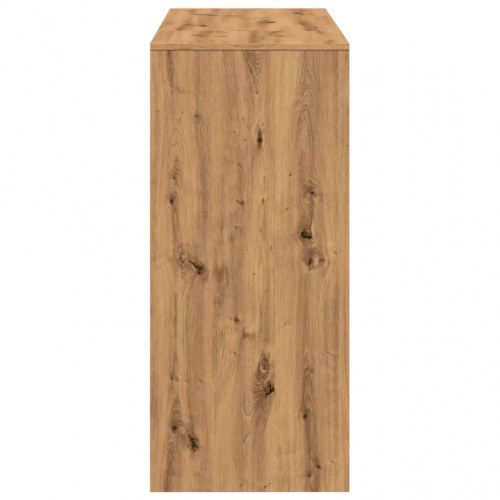 Barbord med hylde 124 x 46 x 103,5 cm - egetræslook