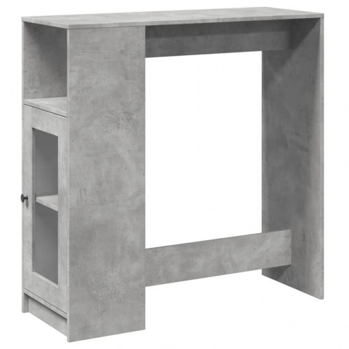 Barbord med opbevaring 101 x 40 x 103,5 cm - betongrå