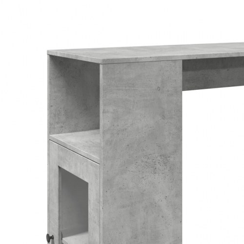 Barbord med opbevaring 101 x 40 x 103,5 cm - betongrå