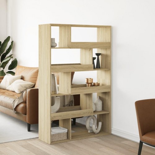 Rumdeler med 10 hylder - sonoma-eg, 100 x 33 x 156,5 cm