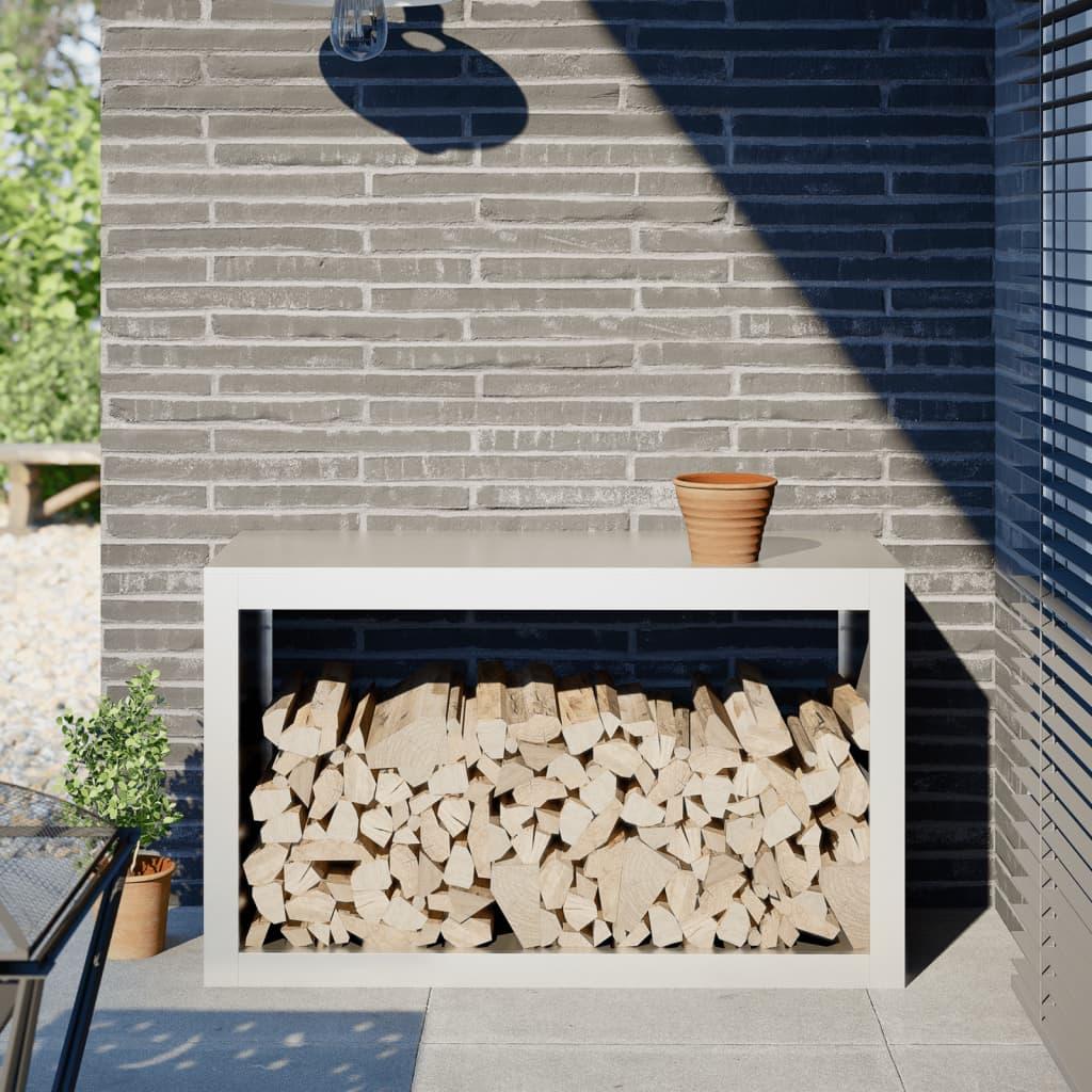 Brændestativ Stål Hvid - Stål/Hvid / 100 x 40 x 60 cm