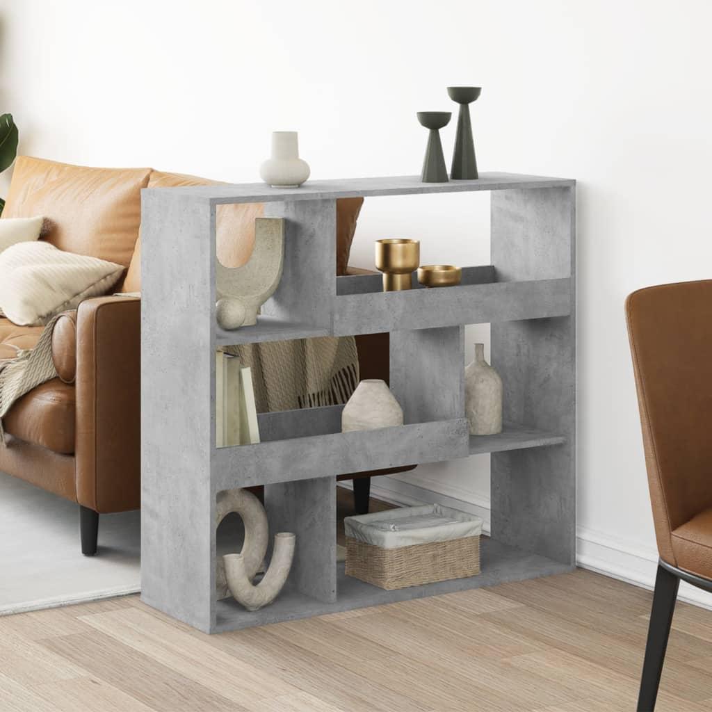 Rumdeler 100X33X125,5 Cm Konstrueret Træ - Betongrå / 94.5 cm