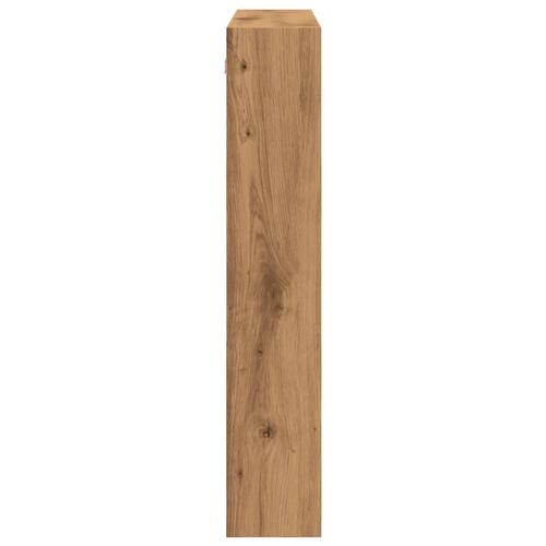 Vægskab 80x15x80 cm konstrueret træ egetræslook