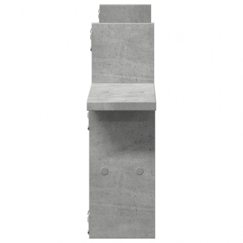 Væghylder 2 stk. 38×12×38 cm i konstrueret træ - betongrå