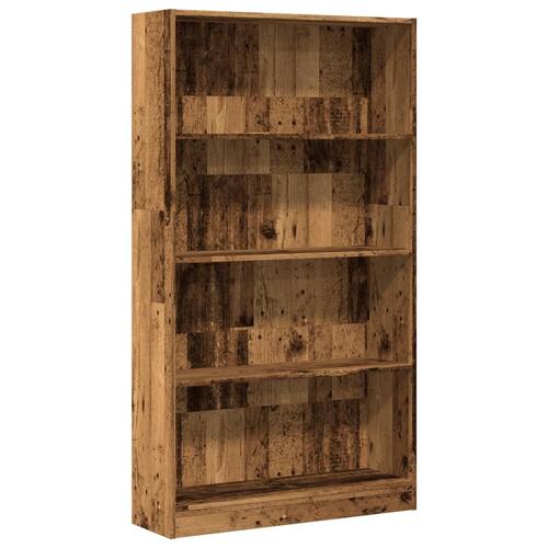 Bogreol 80x24x143 cm konstrueret træ antikt træ