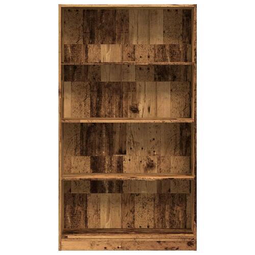 Bogreol 80x24x143 cm konstrueret træ antikt træ