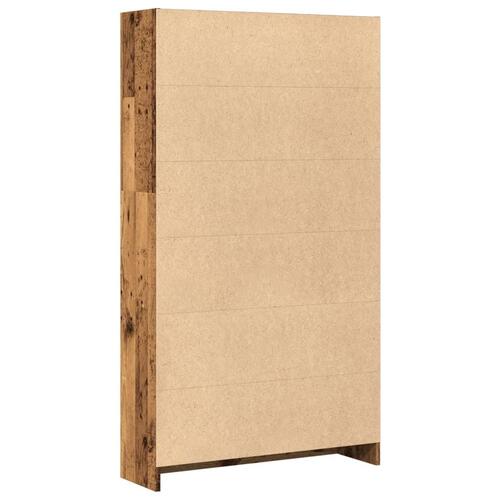 Bogreol 80x24x143 cm konstrueret træ antikt træ