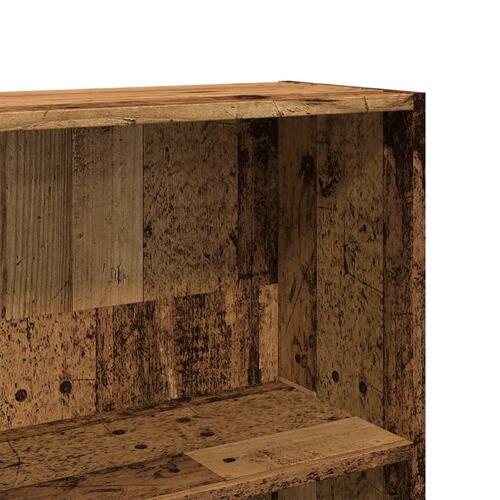 Bogreol 80x24x143 cm konstrueret træ antikt træ