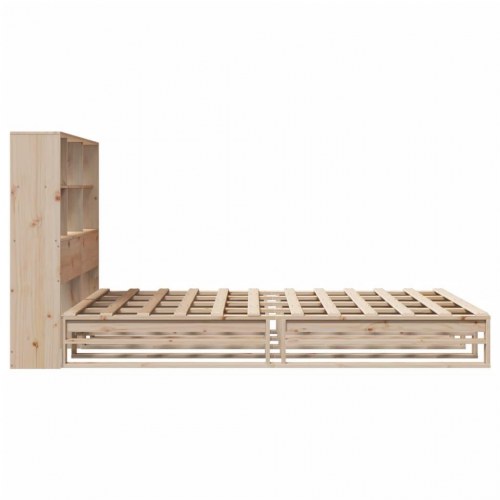 Seng med reol uden madras 120x190 cm massivt træ