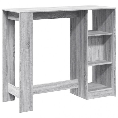 Barbord med opbevaringsrum 124 x 46 x 103,5 cm - grå sonoma-eg