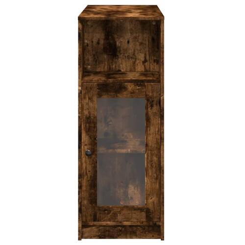 Barbord med stativer 101x40x103,5 cm konstrueret træ røget eg