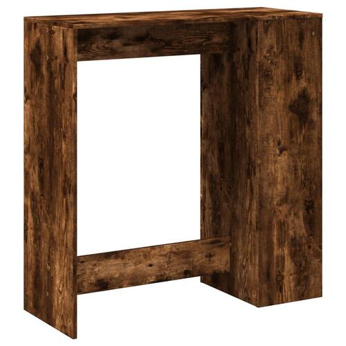 Barbord med stativer 101x40x103,5 cm konstrueret træ røget eg