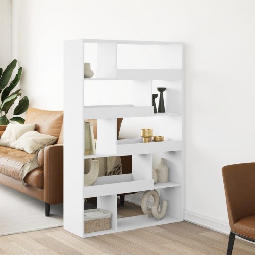 Rumdeler med 10 hylder - hvid, 100 x 33 x 156,5 cm
