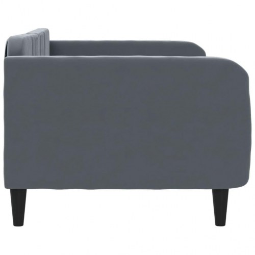 Daybed 100×200 cm i velour - mørkegrå sovesofa