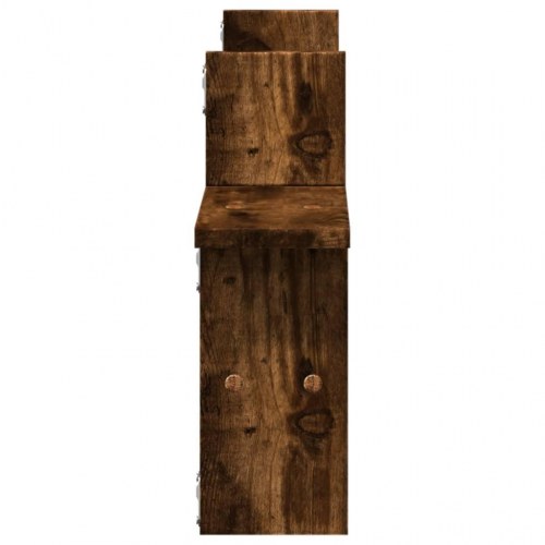 Væghylder 2 stk. 38×12×38 cm i konstrueret træ - røget egetræ