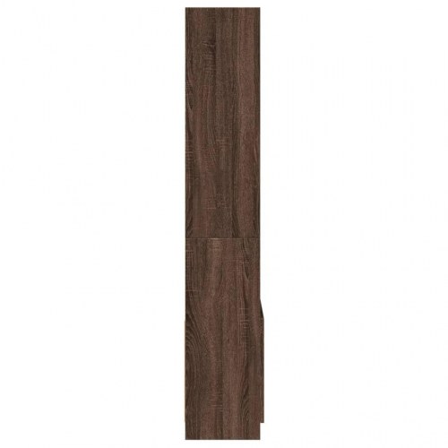 Højskab 63x33x180 cm konstrueret træ brun egetræsfarve