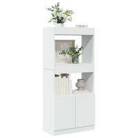 Skab 63x33x140 cm konstrueret træ hvid