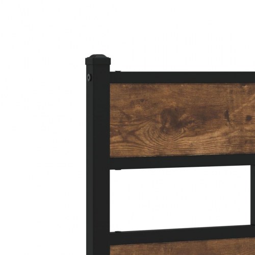 Sengeramme 200 x 200 cm i metal - røget egetræsfarve