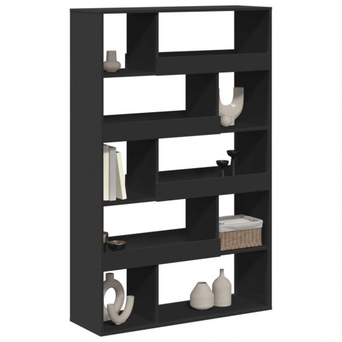Rumdeler med 10 hylder - sort, 100 x 33 x 156,5 cm