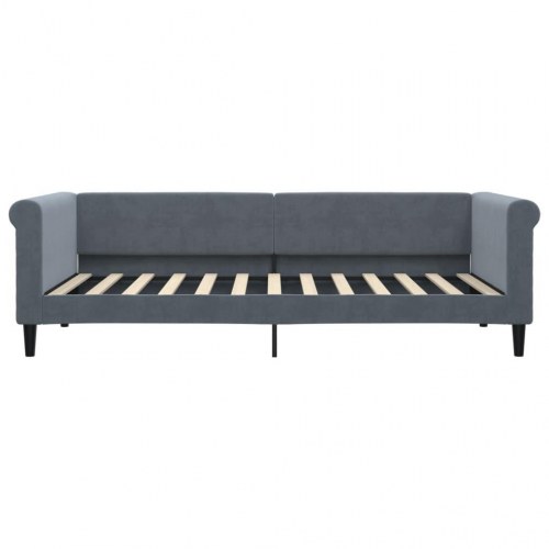 Daybed 90x200 cm velour mørkegrå