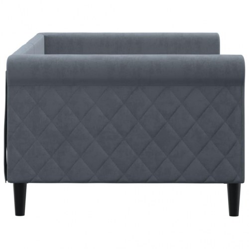 Daybed 90x200 cm velour mørkegrå