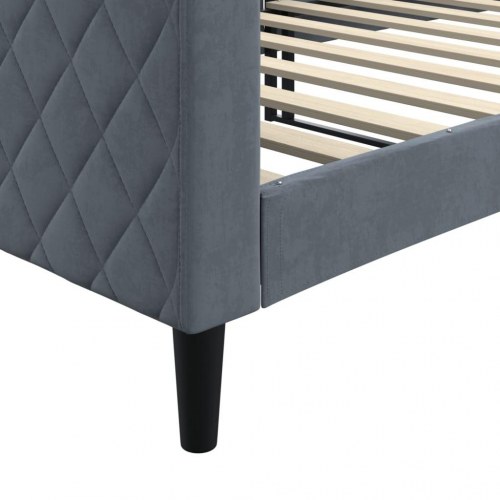 Daybed 90x200 cm velour mørkegrå