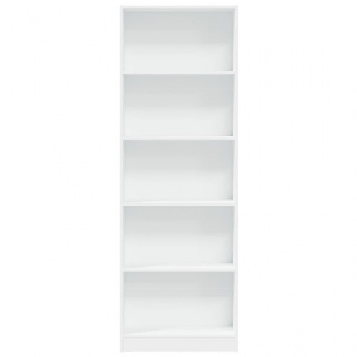 Bogreol hvid 60x24x176 cm konstrueret træ