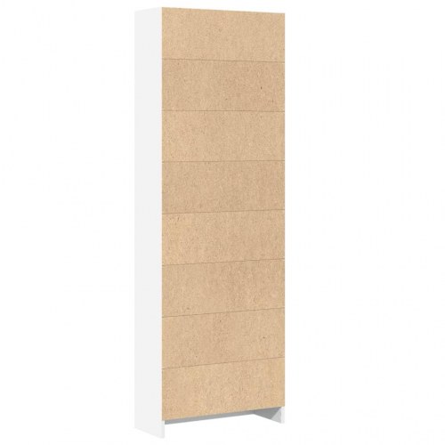 Bogreol hvid 60x24x176 cm konstrueret træ