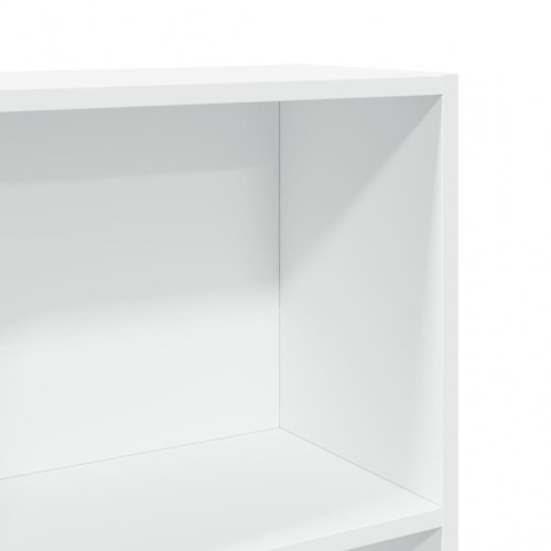 Bogreol hvid 60x24x176 cm konstrueret træ