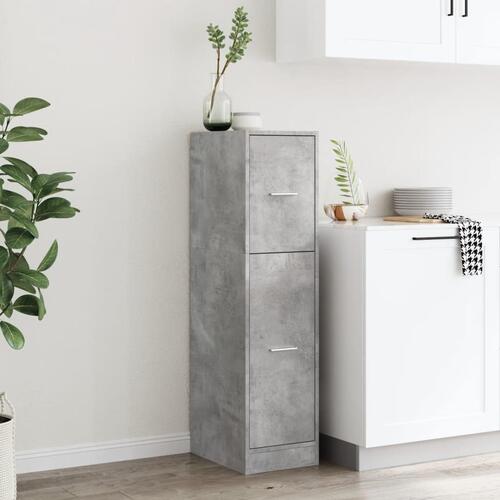 Apotekerskab 30x41x118 cm konstrueret træ betongrå