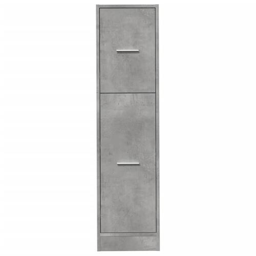 Apotekerskab 30x41x118 cm konstrueret træ betongrå