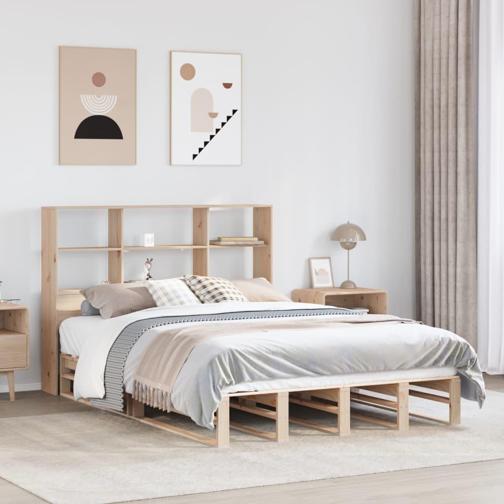 Seng Med Reol Uden Madras 135x190 Cm Massivt Træ